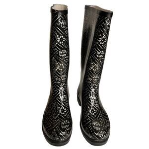 RASOLLI Black RainBoots Size 10
